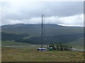 Communications mast above Rosebank Plantation, Strath Bran in IV23 2QD