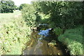 View of the River Roding from Charlie Moule's footbridge in IG10 3RH