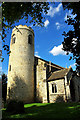 St Mary's Church, round tower in East Walton