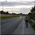 Cycle path beside the A52 in Upper Saxondale