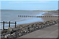 Looking east along the beach from Rhyl in LL18 3TH