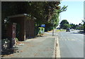 Bus stop and shelter on Bridlington Road, Driffield in YO25 5HY