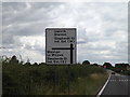 Roadsign on the A143 Bury Road in IP22 2QE
