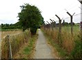 Public footpath to Willow Meadows and Carterton, near Carterton, Oxon in OX18 3RT