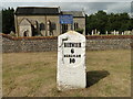 Milestone outside Easton St. Peter's church in NR9 5DU