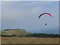 Paraglider at Ringstead car park in DT2 8NQ