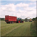 Gathering hay in TA17 8SH