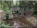 Footbridge over Wash Brook in Knighton Park in LE2 3YR