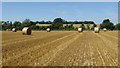 Straw bales in a stubble field in WR8 9EE