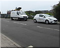 Openreach vehicles in Dock View Road, Barry in CF63 4LY