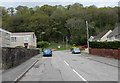 Towards a bend in Cwmbach Road, Cadoxton-juxta-Neath in SA10 8AU