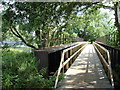 Footpath over an old railway bridge at Rodbridge in CO10 9HQ