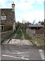 Access lane to Barton Lane Allotments, Cirencester in GL7 1QT