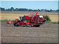 Potato harvester near Salter's Lode. Norfolk in PE38 0BE
