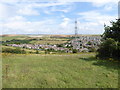 Pylons with streets and fields beyond in BN41 2RU