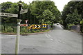 Prestbury Lane/New Road/Butley Lanes junction in SK10 4DN