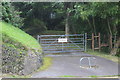 Gated entrance to track, Aberporth in SA43 2BH