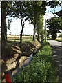 Newly dug ditch off the C555 Finningham Road in IP31 3BL