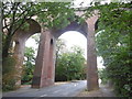 The Underground on a viaduct in Barnet