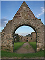 Entrance to Pitsligo Castle in AB43 7NU