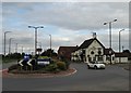 "The Bluebell Inn" and roundabout in Blaxton in DN9 3AS
