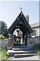 Lych gate to St Stephen in LD8 2RH