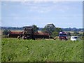 Fire engine and crew attending an agricultural incident near Wimbotsham in PE38 9QD