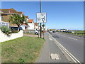 Brighton Road with roundabout sign in BN15 8RU