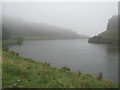 Dunsapie Loch in drizzle in EH8 7JL