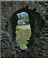 Clun Castle view to the bowling green in SY7 8JQ