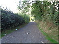 Lane to a farm from Dobes Lane, Chaddesley Corbett in DY10 4PS