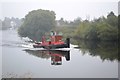 Tugboat Exeter upstream of Fiskerton on River Trent in NG25 0XG