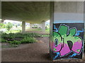 Graffiti and horses under the flyover in SG12 0GX