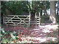 Stile and gate on public footpath, Bellasis, Durham in DH1 3LL