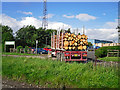 Timber lorry arriving at BSW sawmill in Kingmoor