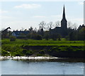 The River Trent and St Mary's church at Carlton-on-Trent in NG23 6PH