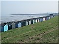 Beach huts below Tankerton Slopes in CT5 2AR