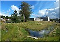 Flood storage pond at Garshake in Dumbarton