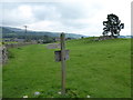 Footpath sign between Moss Side and Crook Road in LA8 9NN