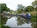 Narrowboats moored below Stenson Lock in Stenson Ward
