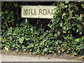 Mill Road sign in IP31 2SU