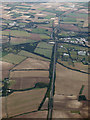 The A11 road from the air in CB10 1RA