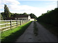 Footpath and barn conversion, Barff Farm in Potter Hanworth