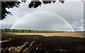 Rainbow over a field near Didcot in OX11 8EB