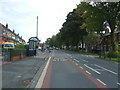 Bus stop and shelter on Watling Street Road, Fulwood in PR2 8AB
