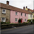 Pink cottage, St Thomas Street, Wells in BA5 3AD