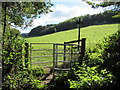 Kissing gate to a public footpath from Hole-in-the-Wall, Herefordshire in HR9 7JW