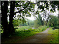 Canal towpath south of Kidderminster, Worcestershire in DY11 7AU