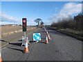 Temporary traffic lights, North Berwick in EH39 5DG