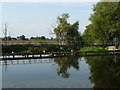 Footbridge over a weir, west bank, Barnton Cut in CW8 3LF